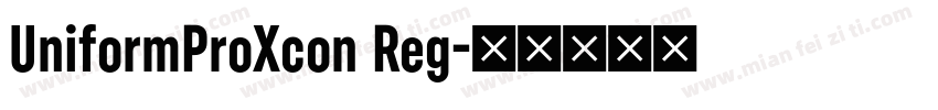 UniformProXcon Reg字体转换
